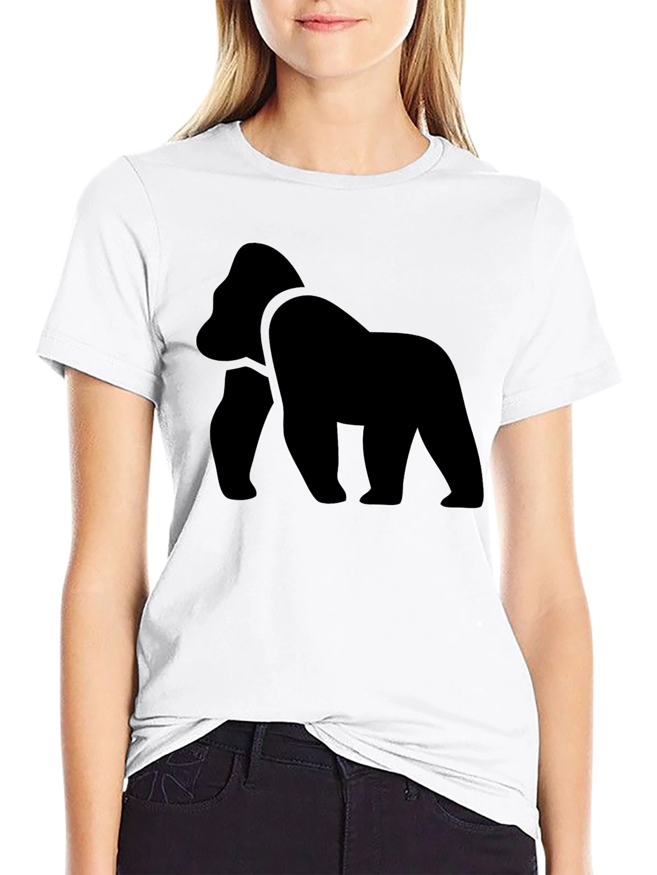 Black Gorilla Graphic Tee - Mens Crew Neck