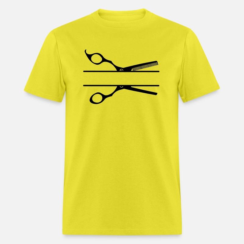 Logo barber comb scissors text banner