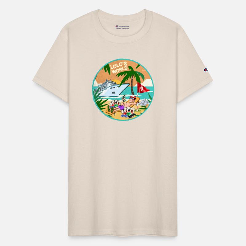 Lolo's world beach palm tree poker card