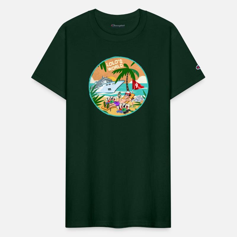 Lolo's world beach palm tree poker card