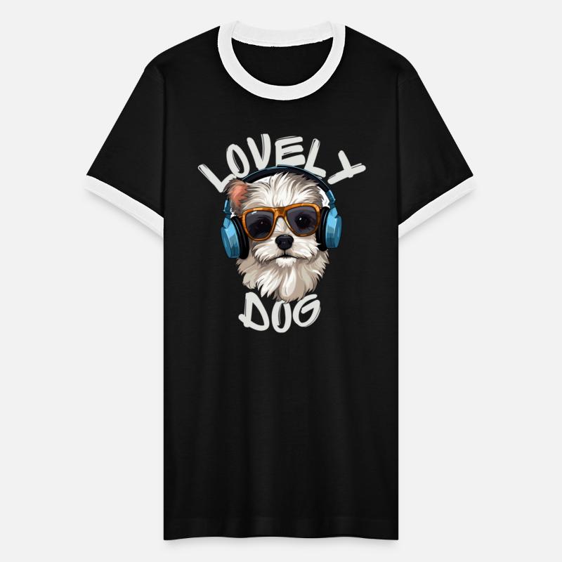 Lovely dog with sunglasses and headphones cute dog