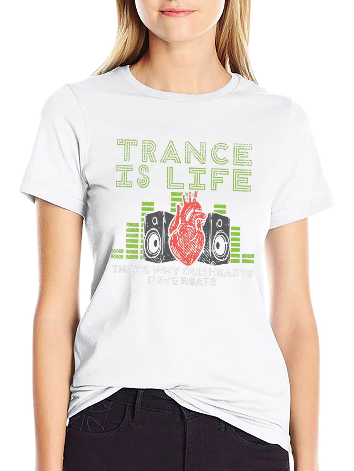 Trance is Life T-Shirt: Hearts Have Beats Music Tee