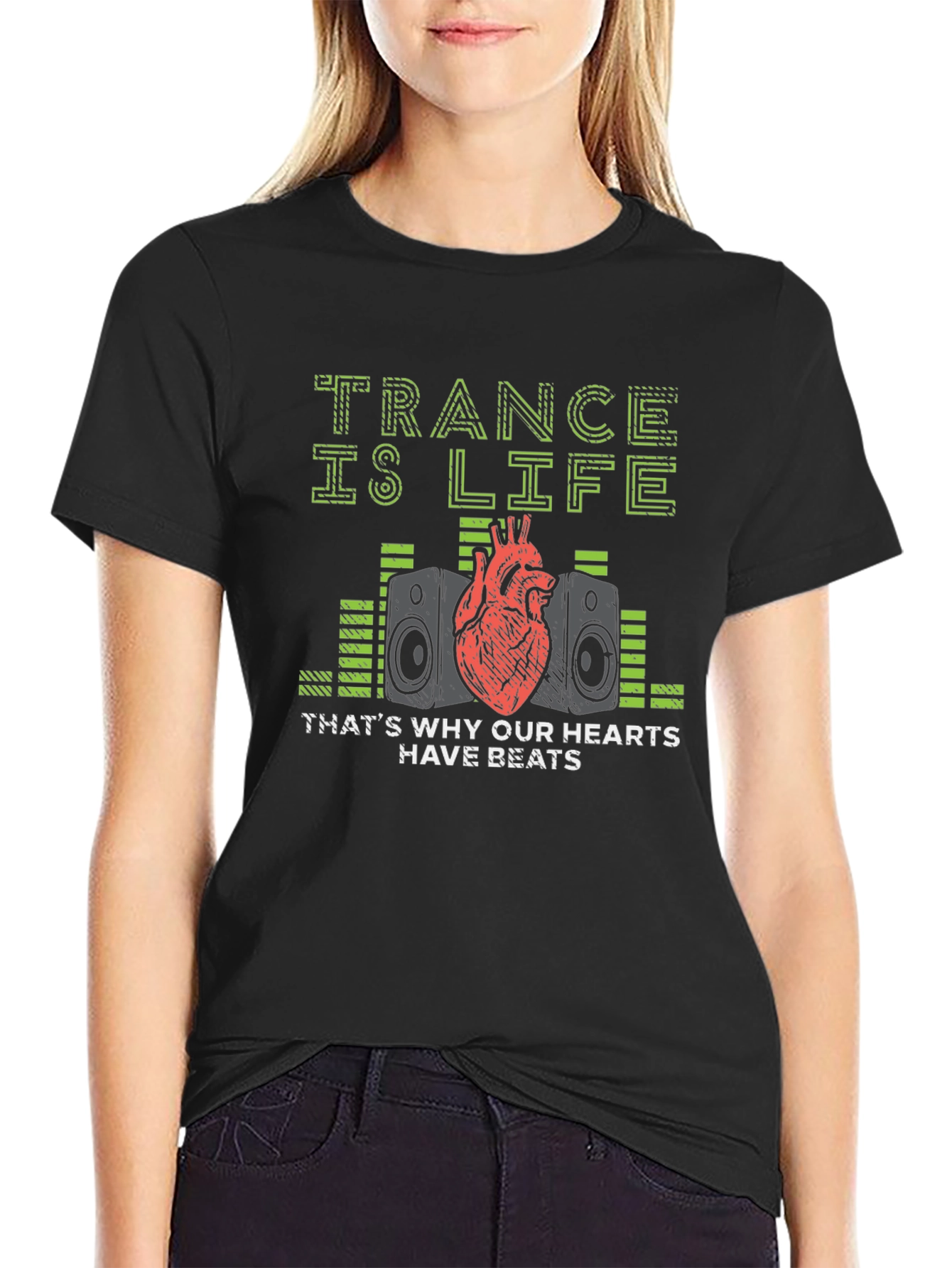 Trance is Life T-Shirt: Hearts Have Beats Music Tee