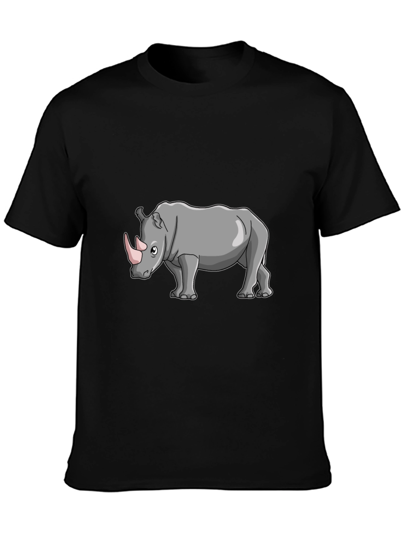 Cartoon Rhino Graphic T-Shirt