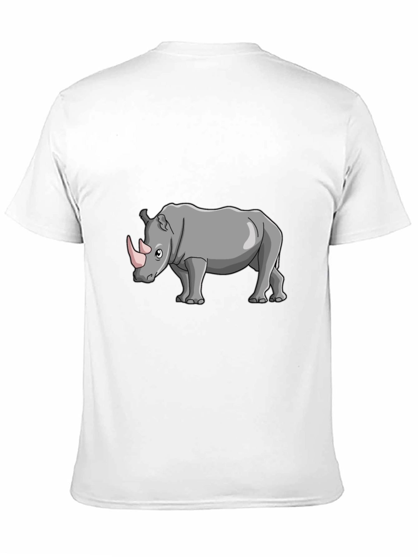Cartoon Rhino Graphic T-Shirt