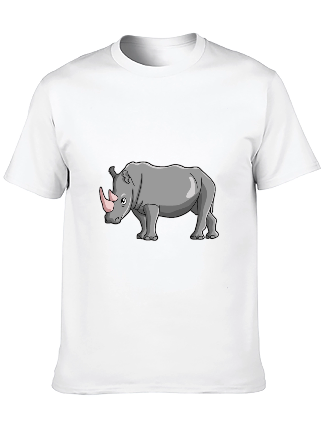 Cartoon Rhino Graphic T-Shirt