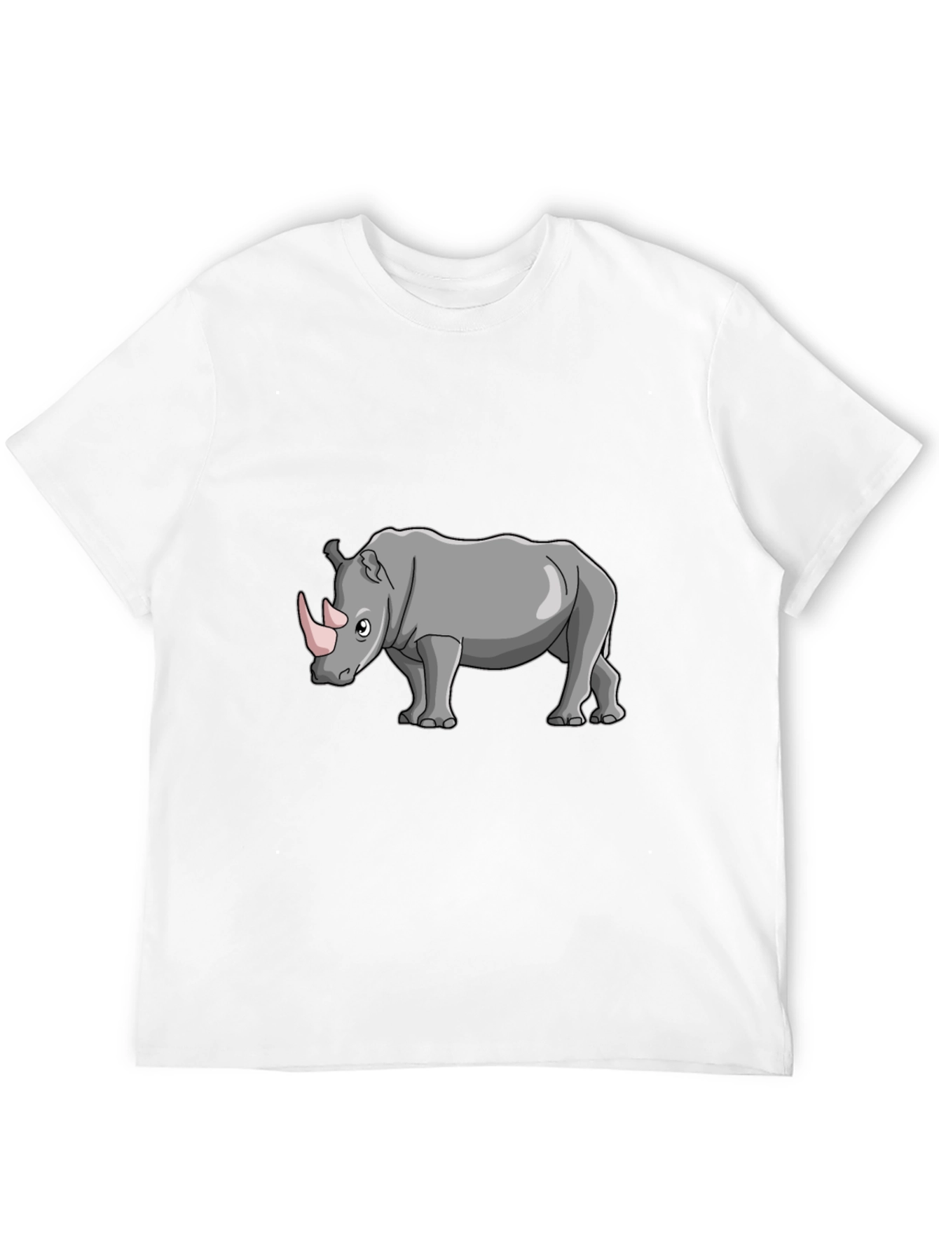 Cartoon Rhino Graphic T-Shirt