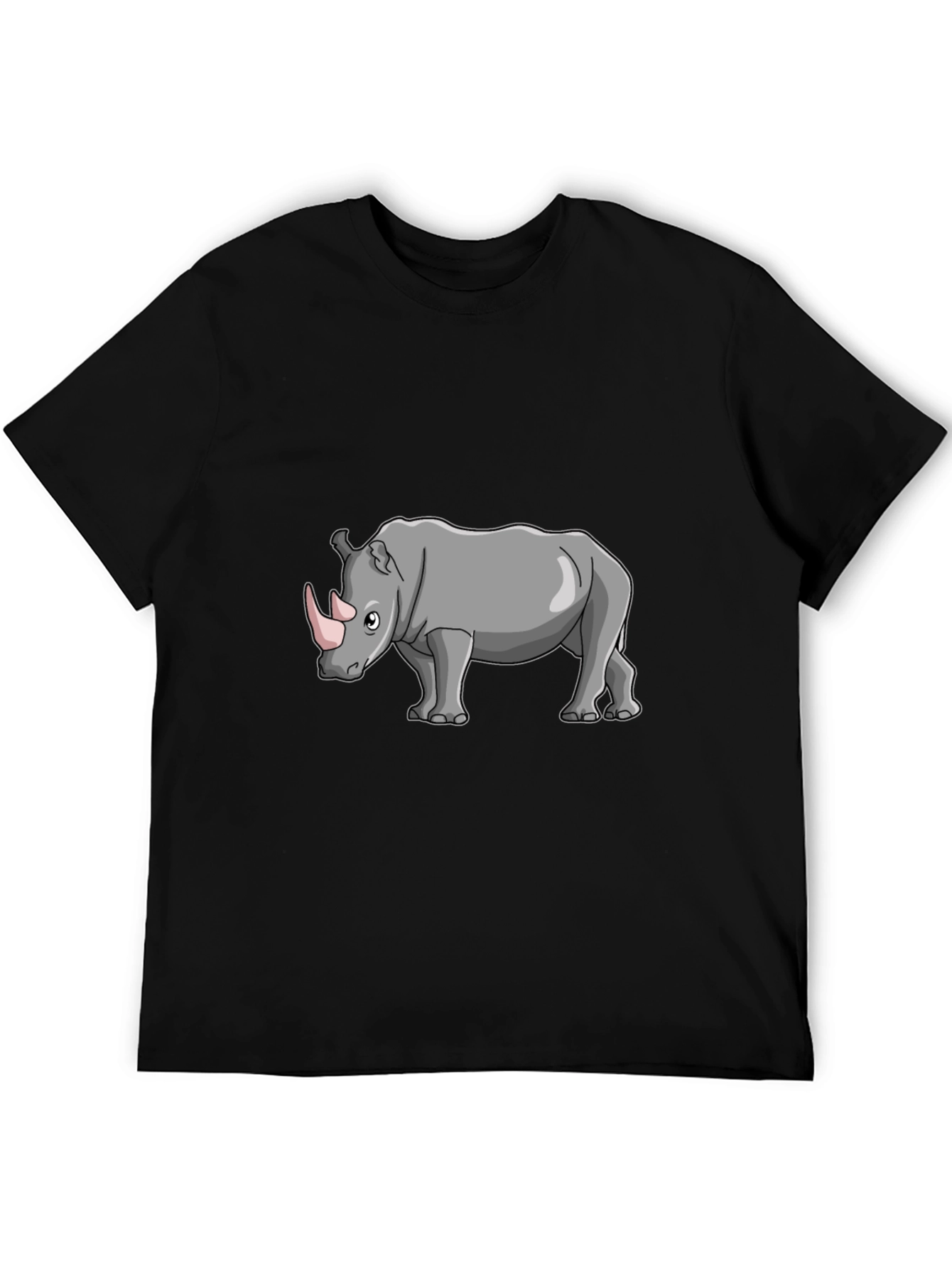 Cartoon Rhino Graphic T-Shirt