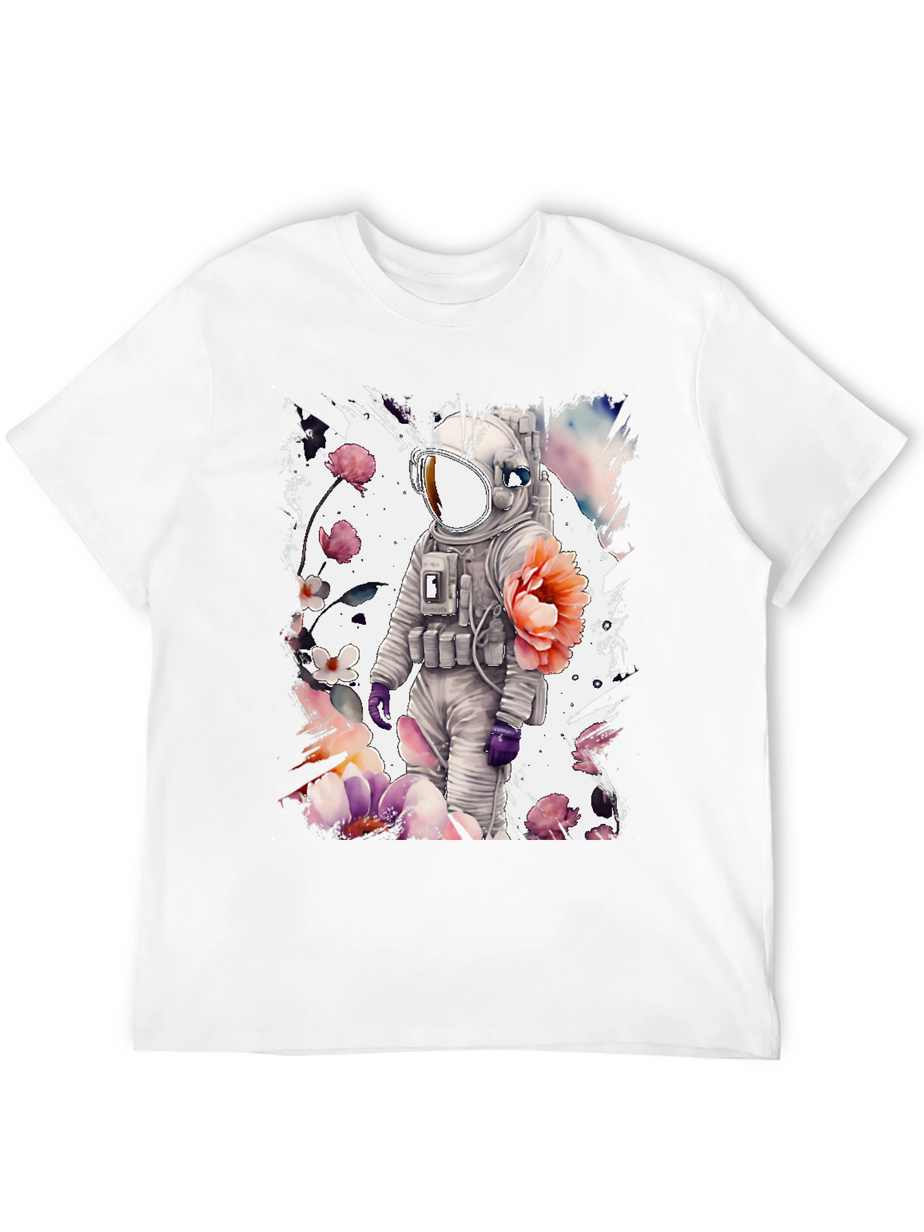 Astronaut Floral Graphic T-Shirt