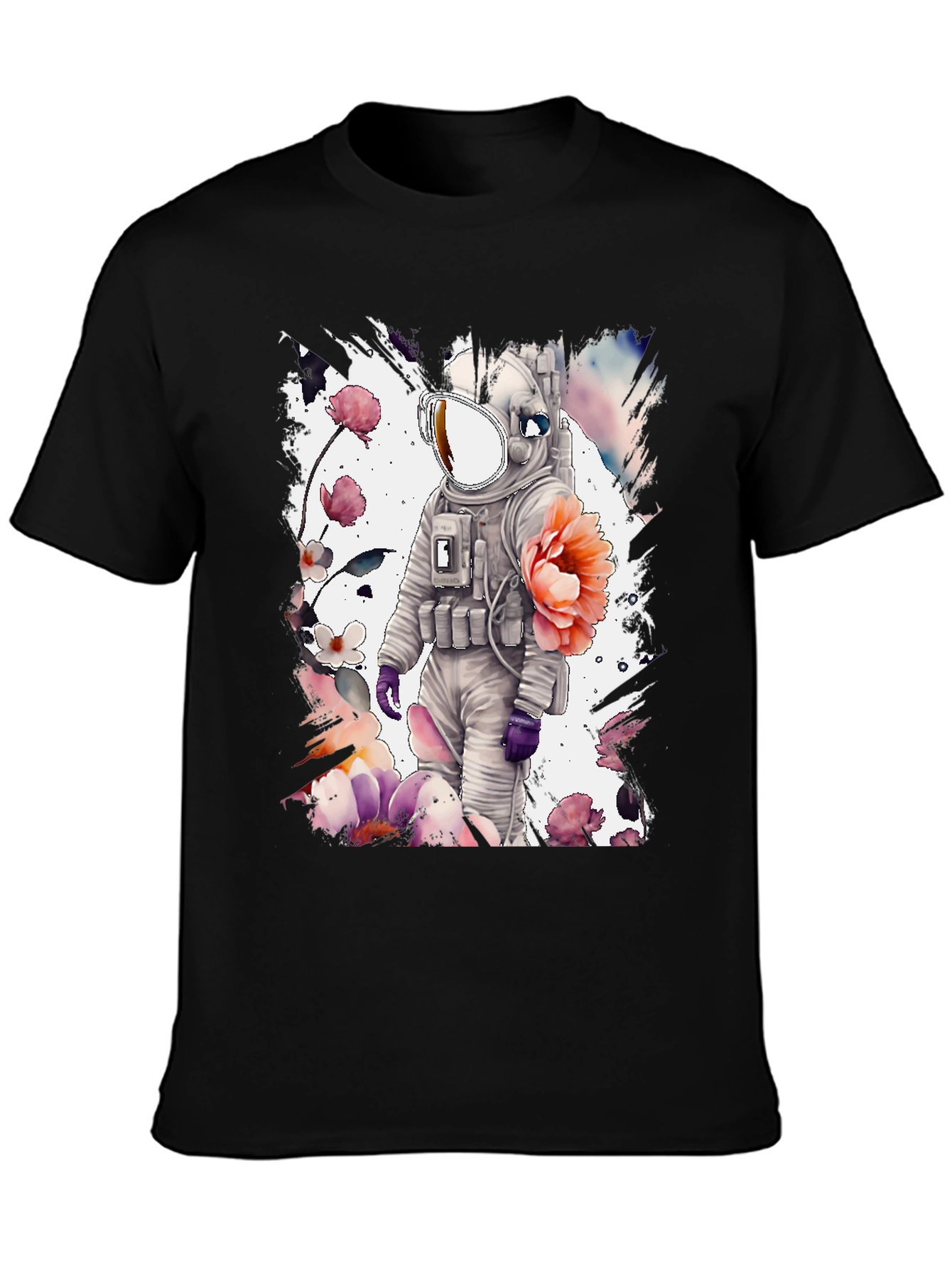 Astronaut Floral Graphic T-Shirt
