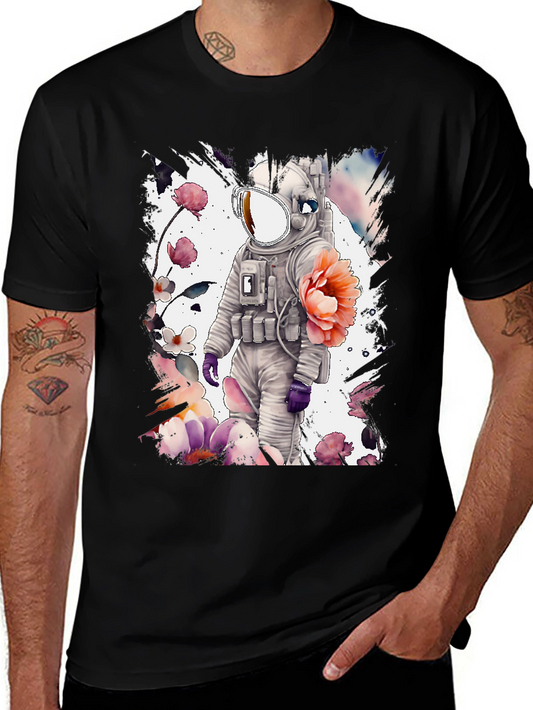 Astronaut Floral Graphic T-Shirt