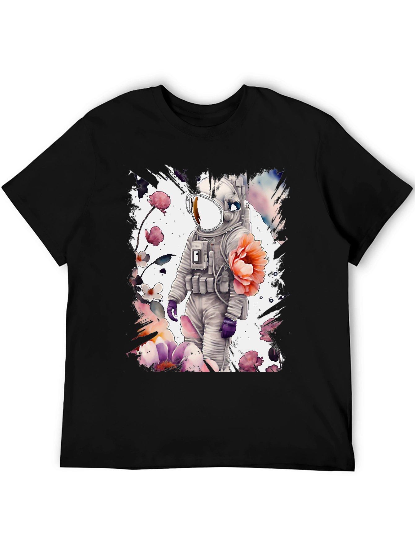 Astronaut Floral Graphic T-Shirt