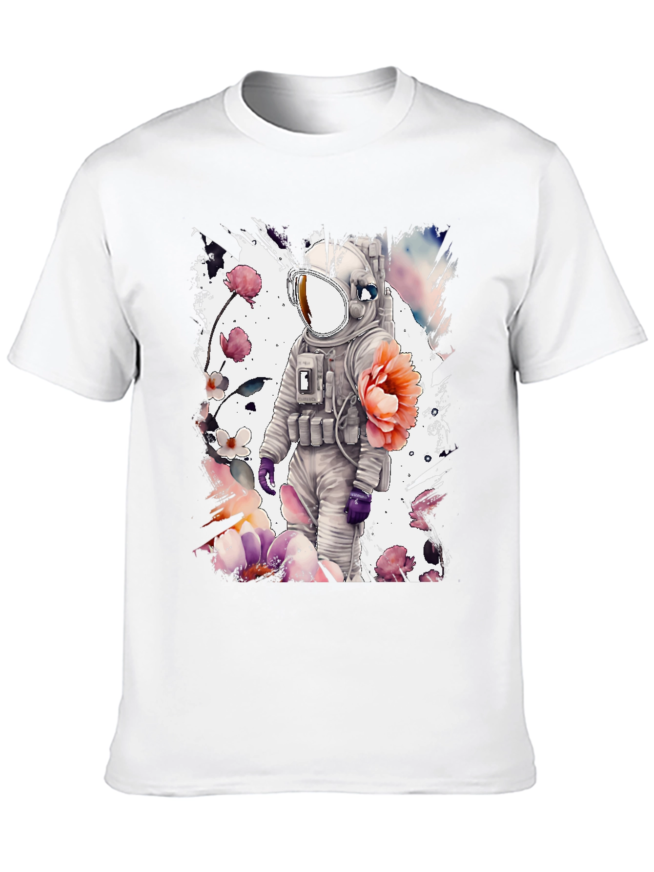 Astronaut Floral Graphic T-Shirt