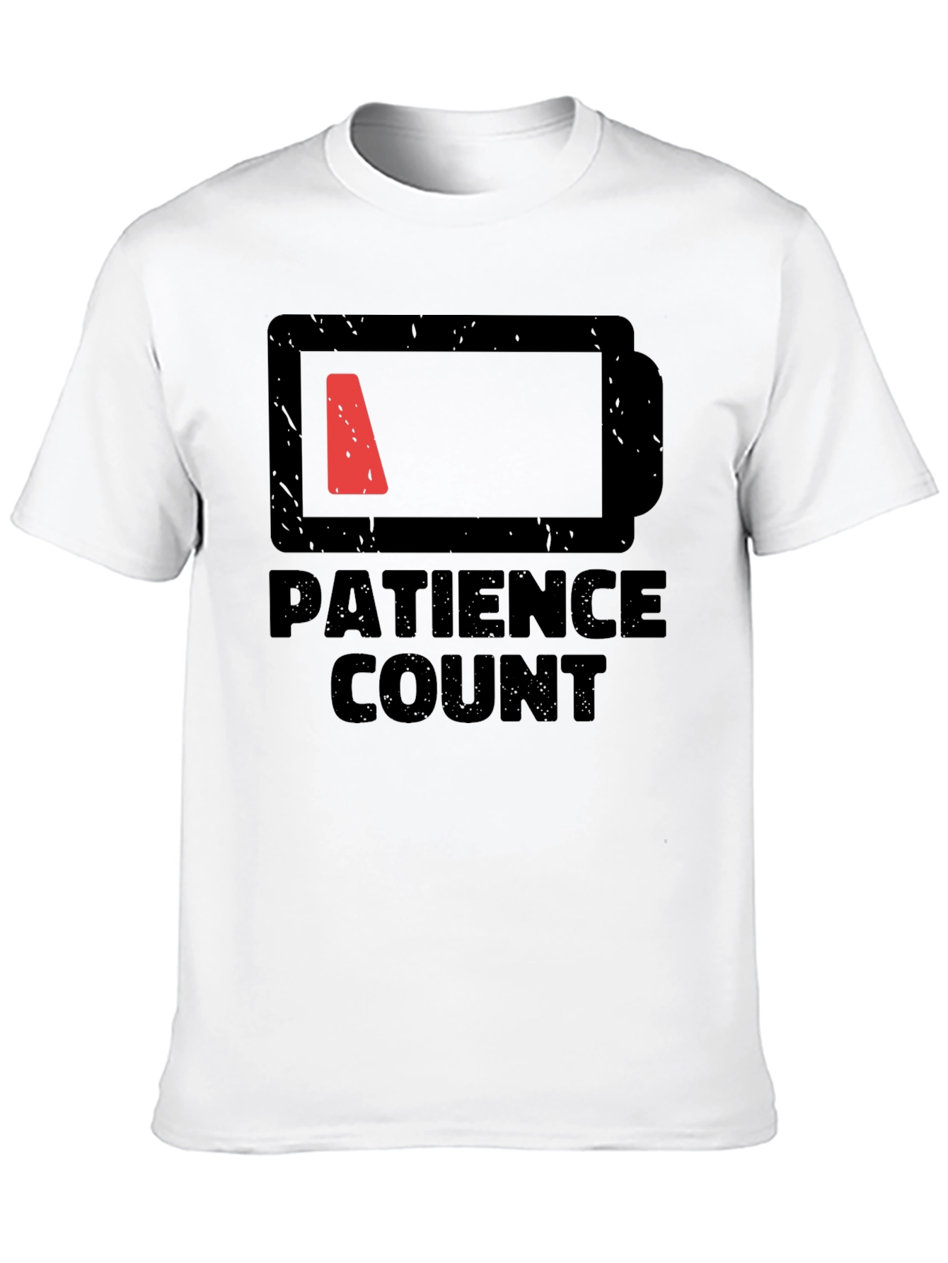 Patience Count Low Battery Graphic Tee
