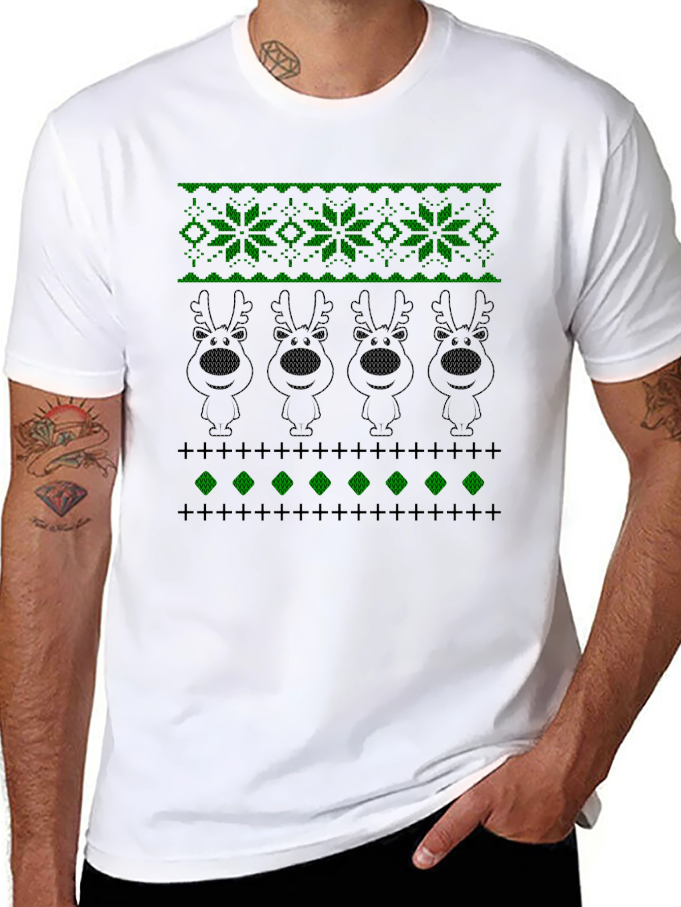 Novelty Knit Reindeer T-Shirt