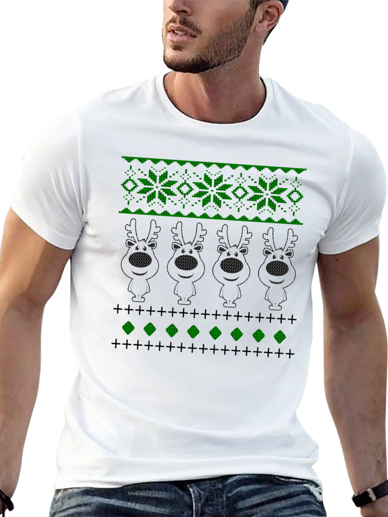 Novelty Knit Reindeer T-Shirt