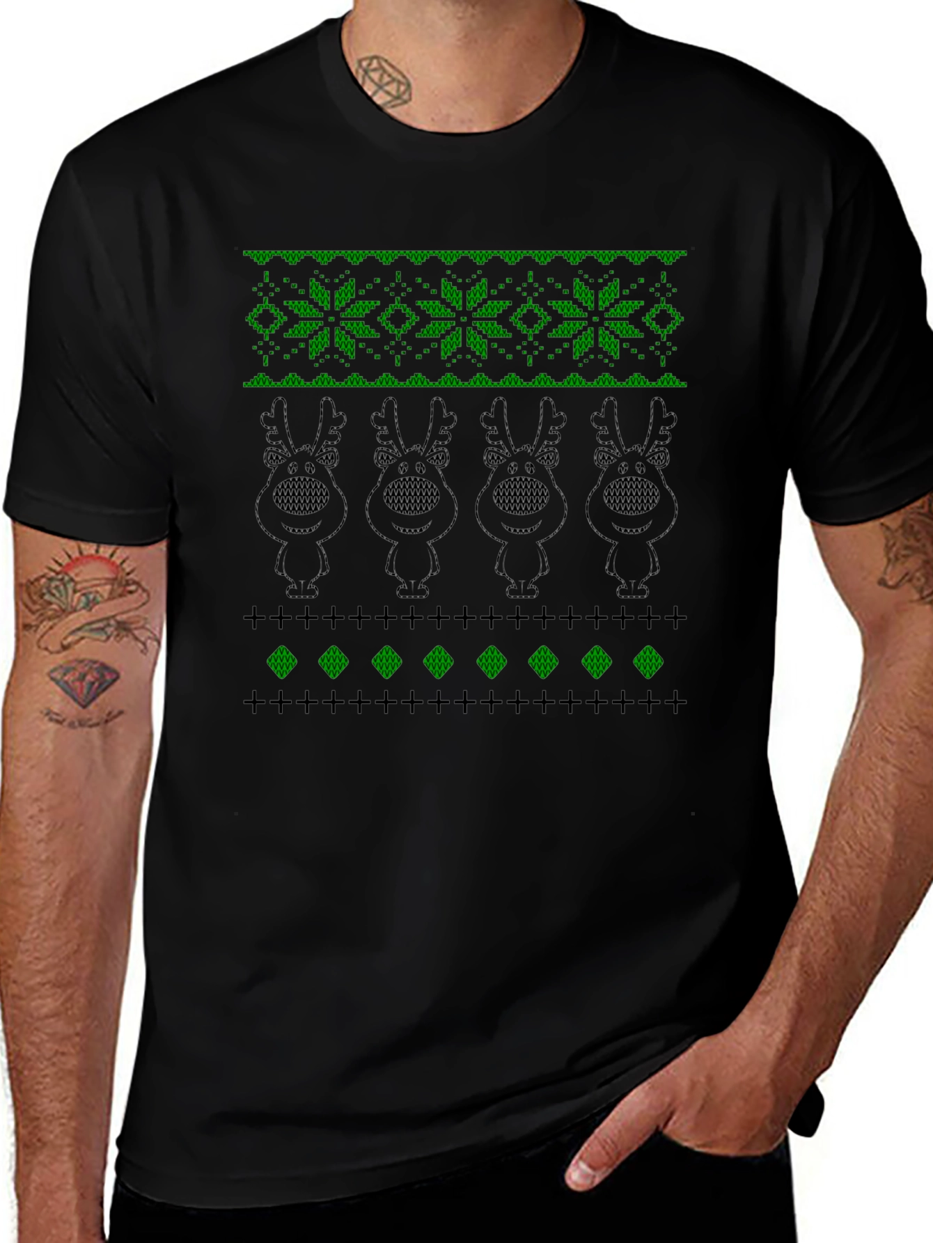 Novelty Knit Reindeer T-Shirt