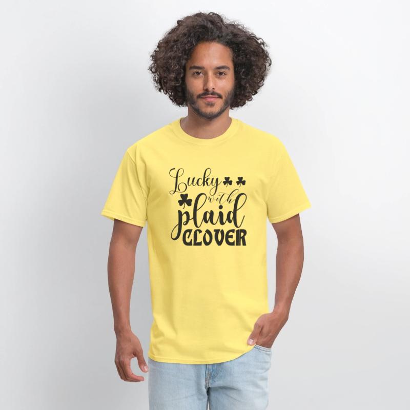 Lucky with plaid clover