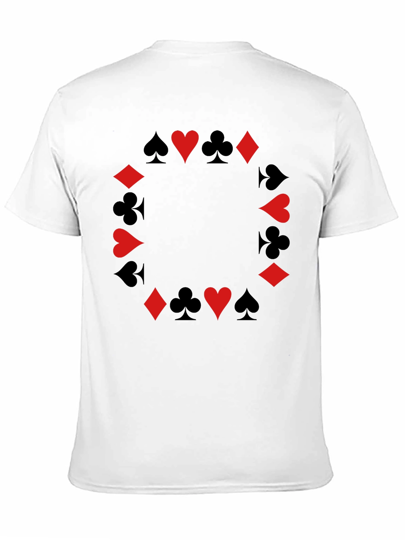 Suits Black T-Shirt - Poker Card Design