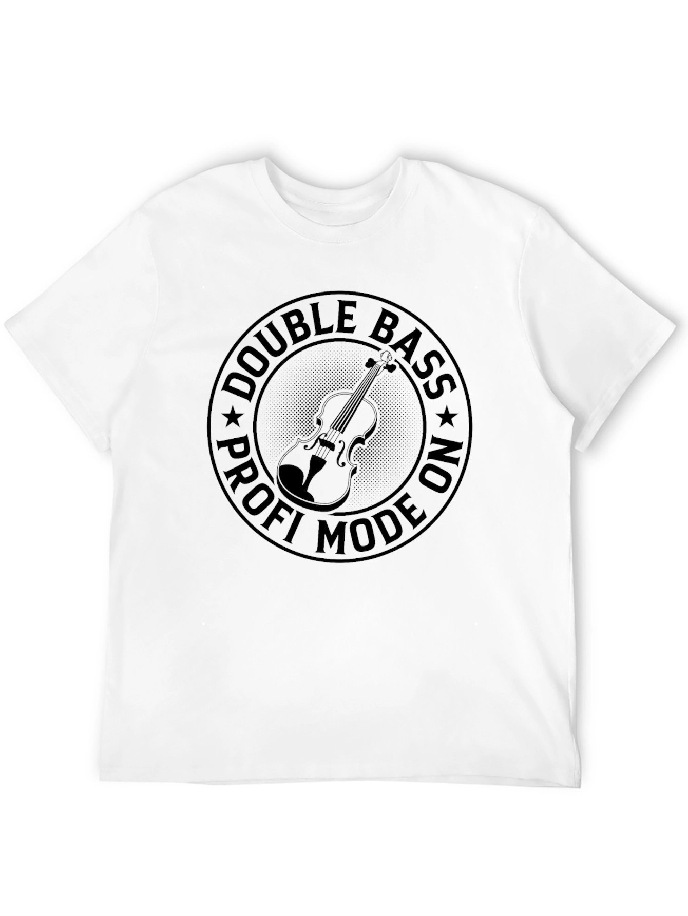 Double Bass Profi Mode On Black T-Shirt