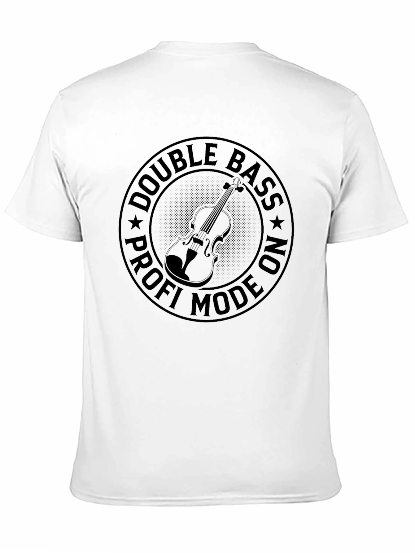 Double Bass Profi Mode On Black T-Shirt