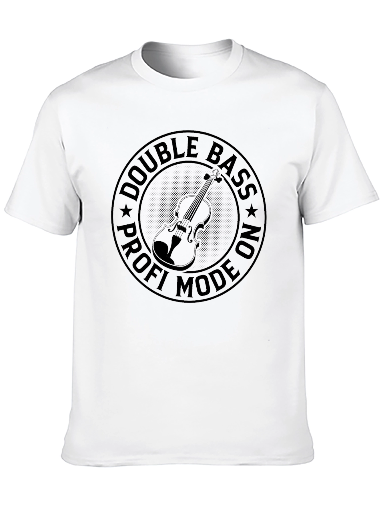 Double Bass Profi Mode On Black T-Shirt