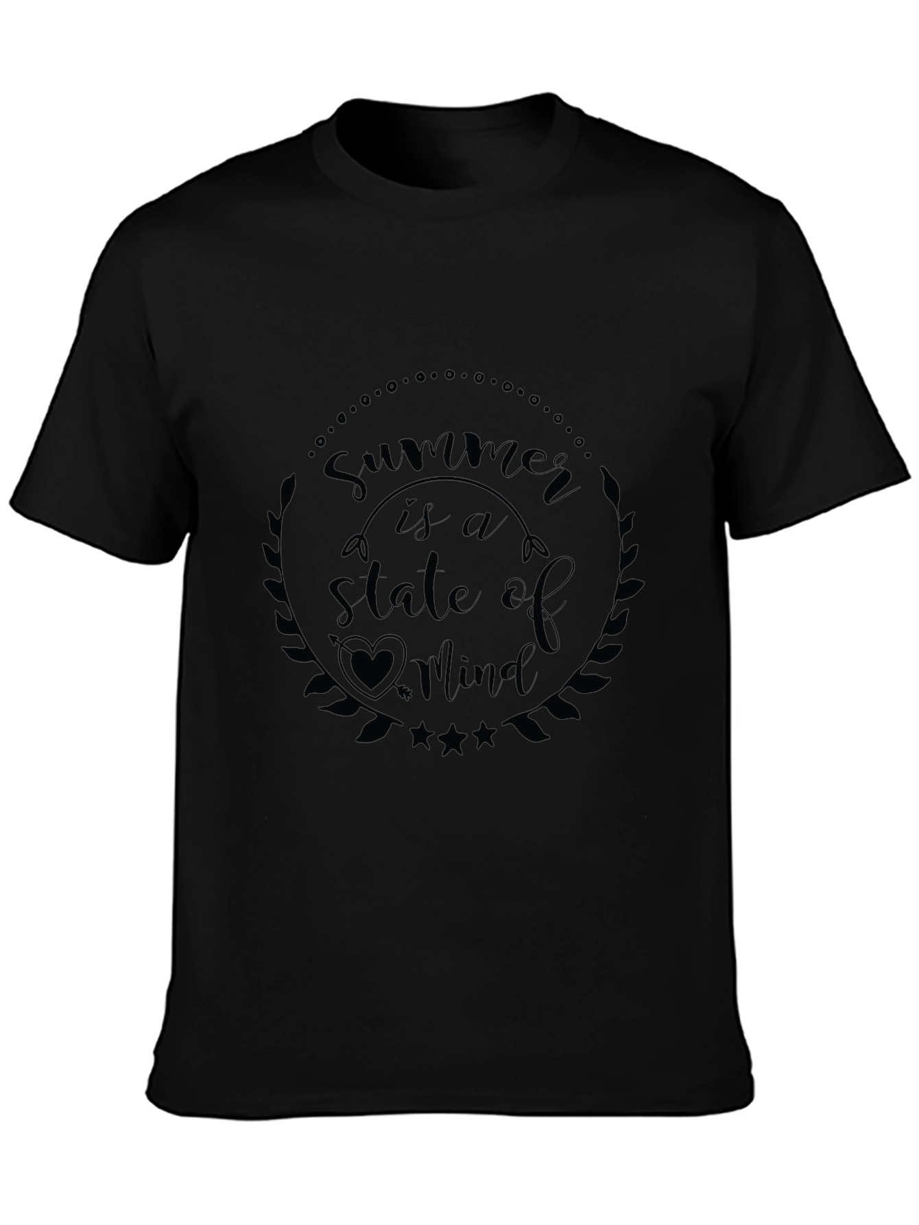 Summer is a State of Mind Black Graphic Tee