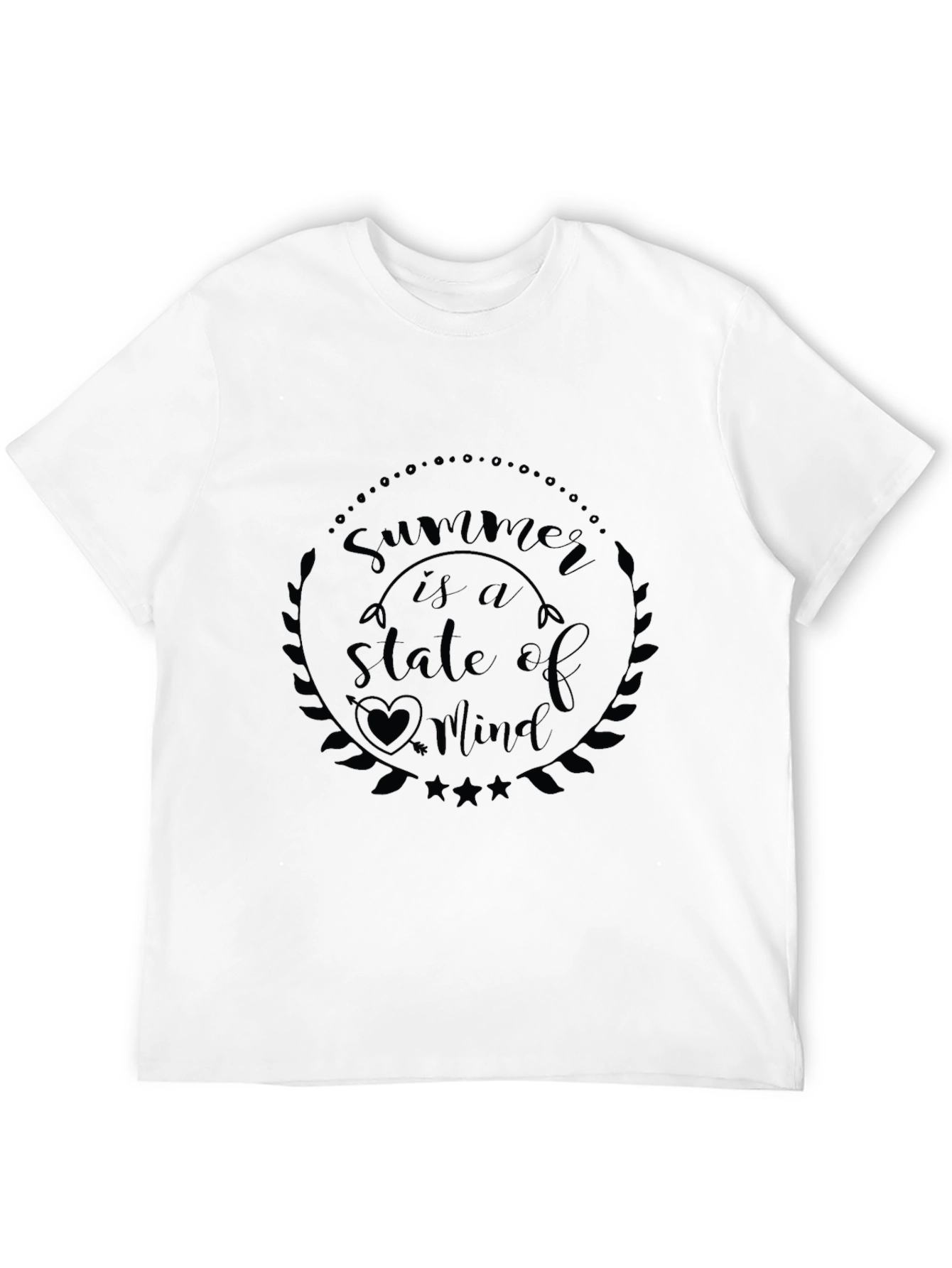 Summer is a State of Mind Black Graphic Tee