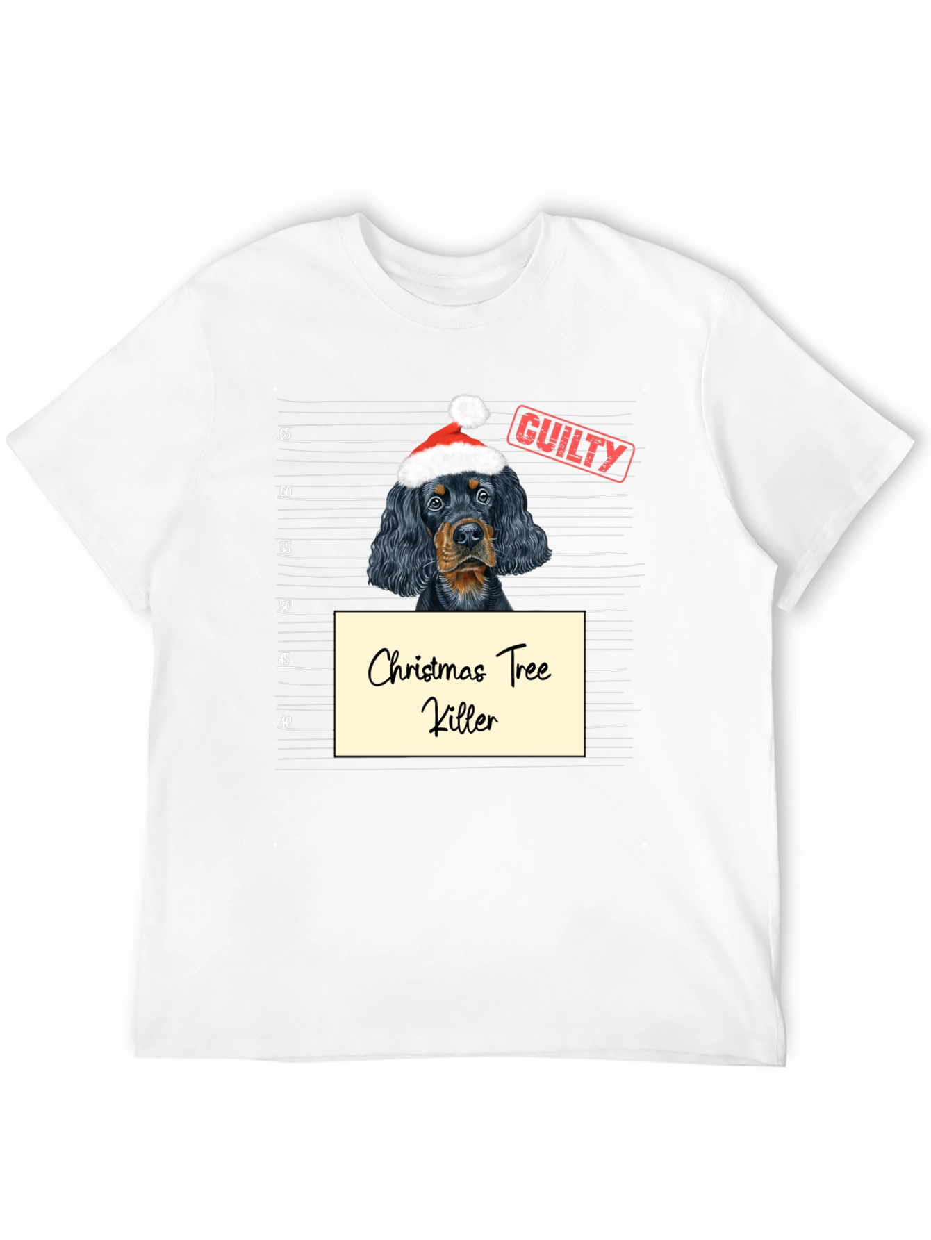 Guilty Christmas Tree Killer Dog T-Shirt