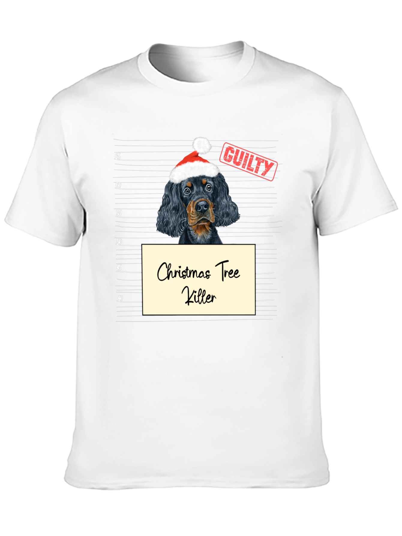 Guilty Christmas Tree Killer Dog T-Shirt
