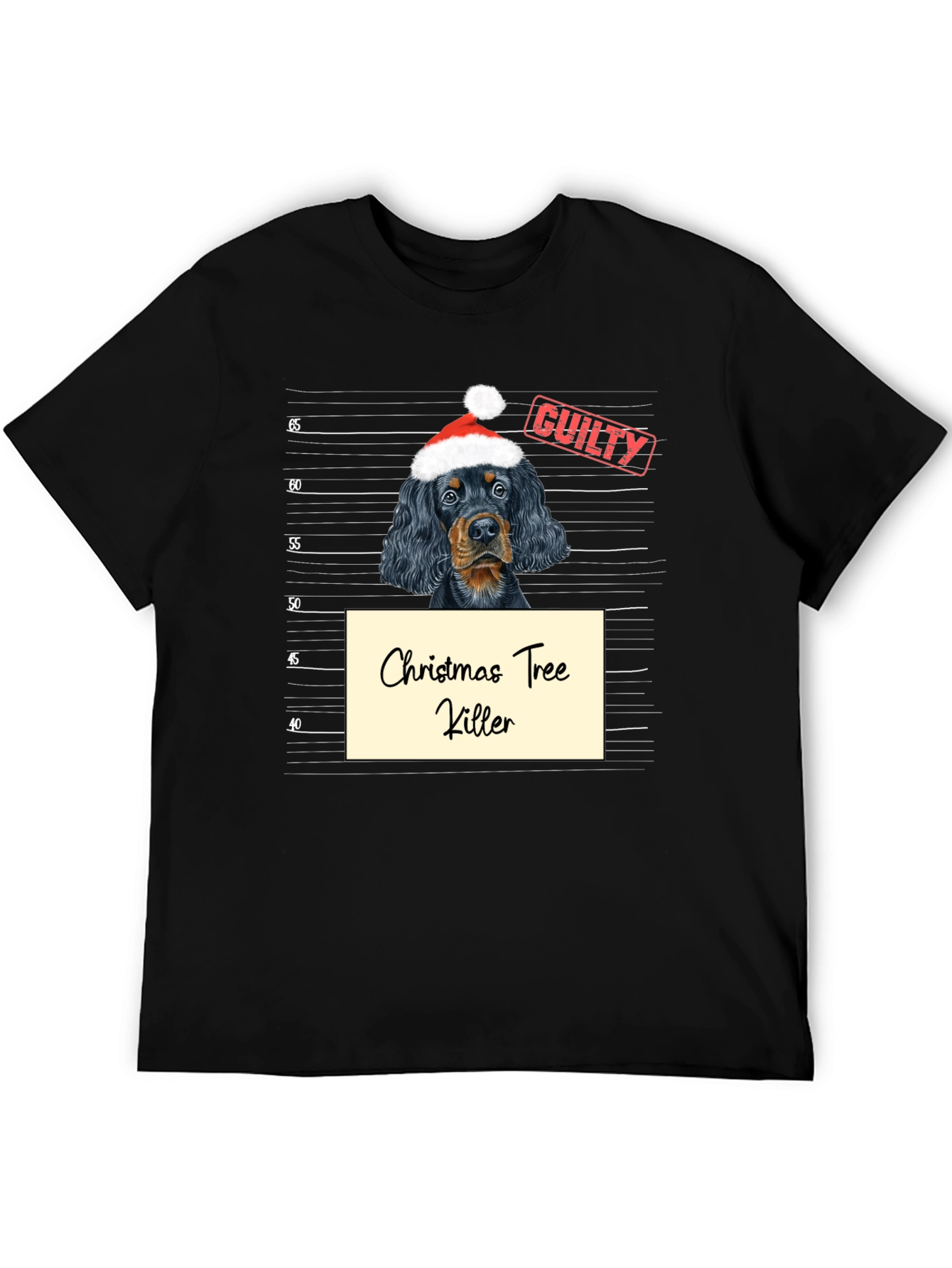 Guilty Christmas Tree Killer Dog T-Shirt