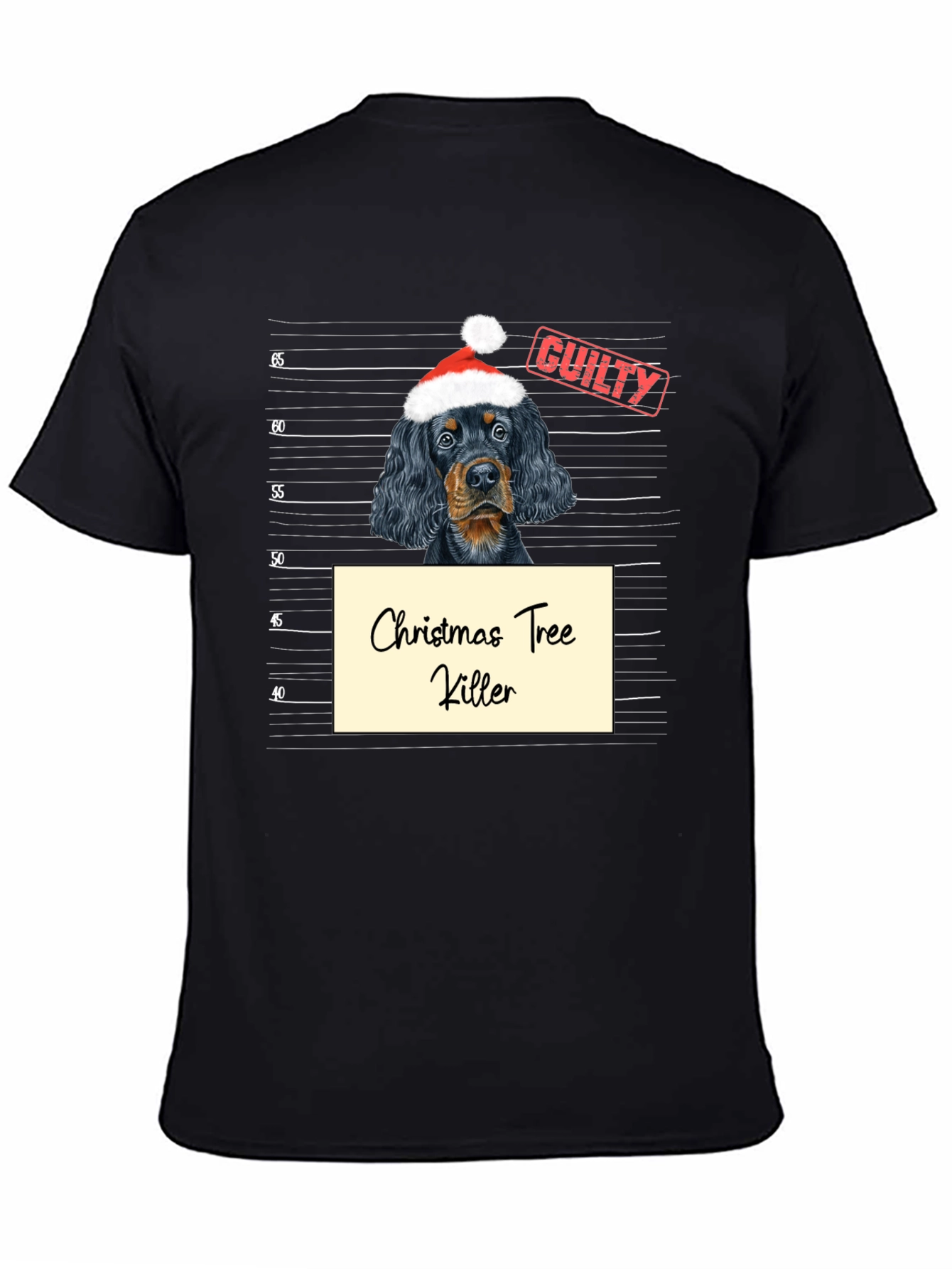 Guilty Christmas Tree Killer Dog T-Shirt