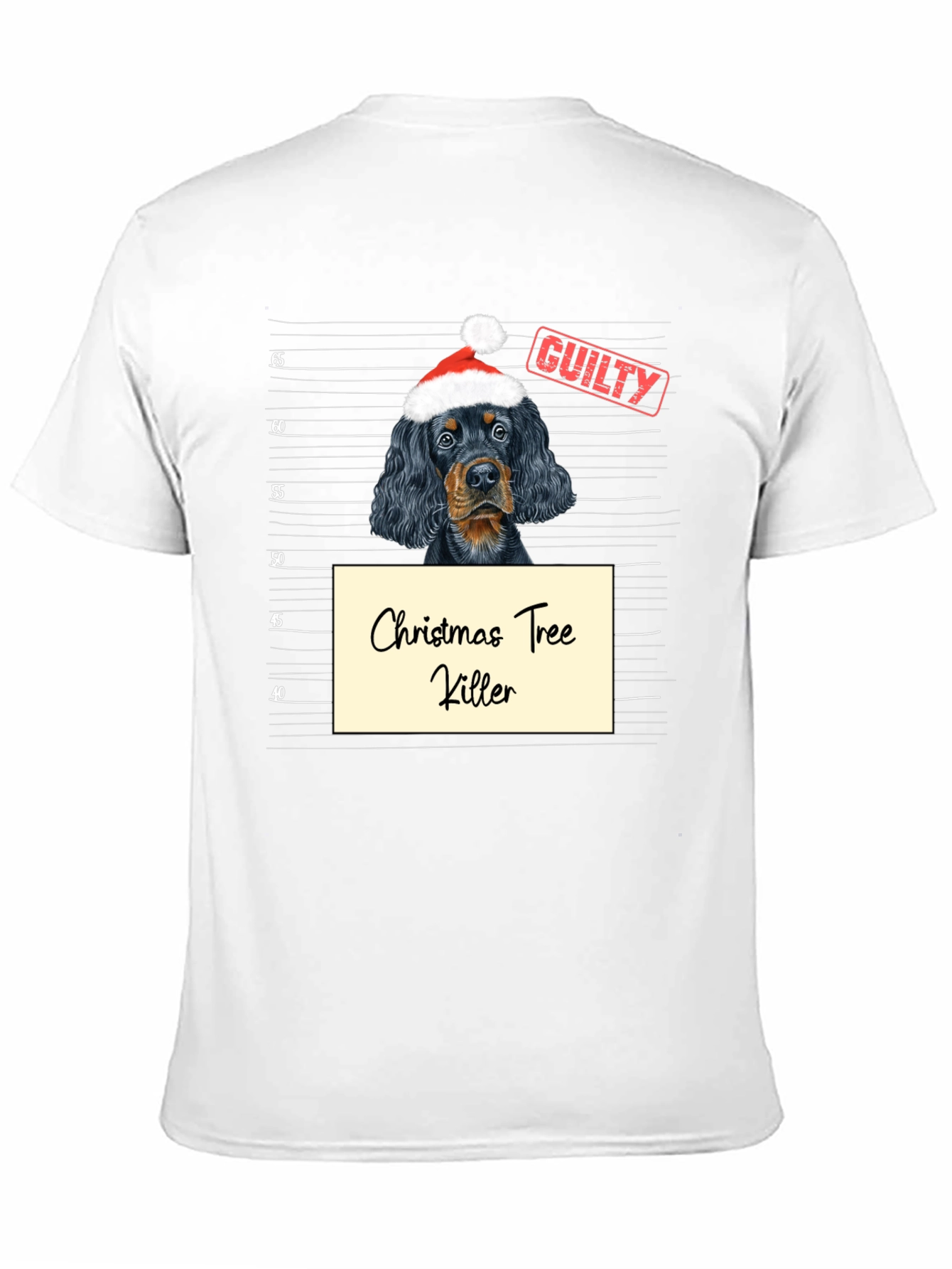 Guilty Christmas Tree Killer Dog T-Shirt
