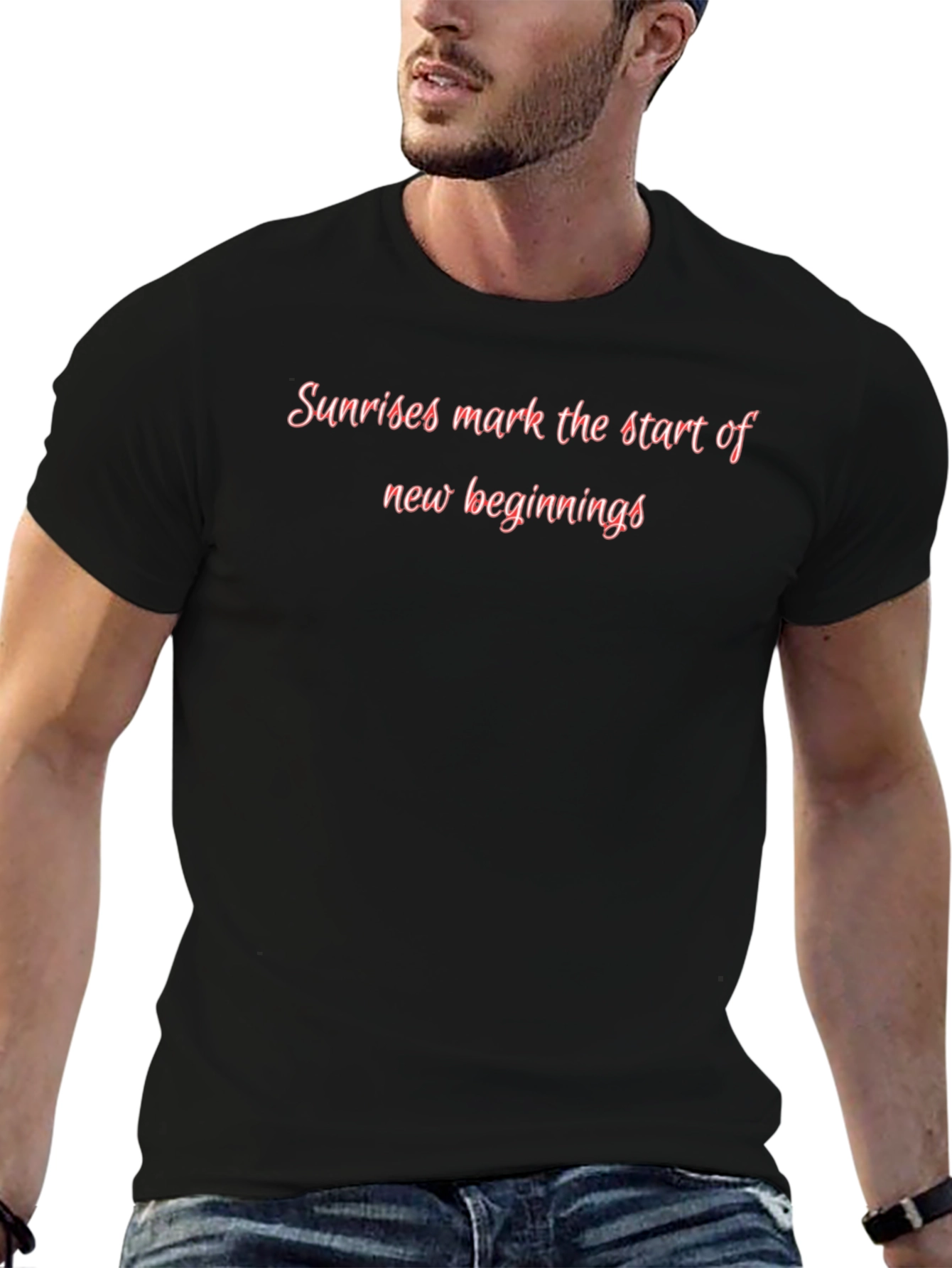 Sunrise Beginnings Black T-Shirt