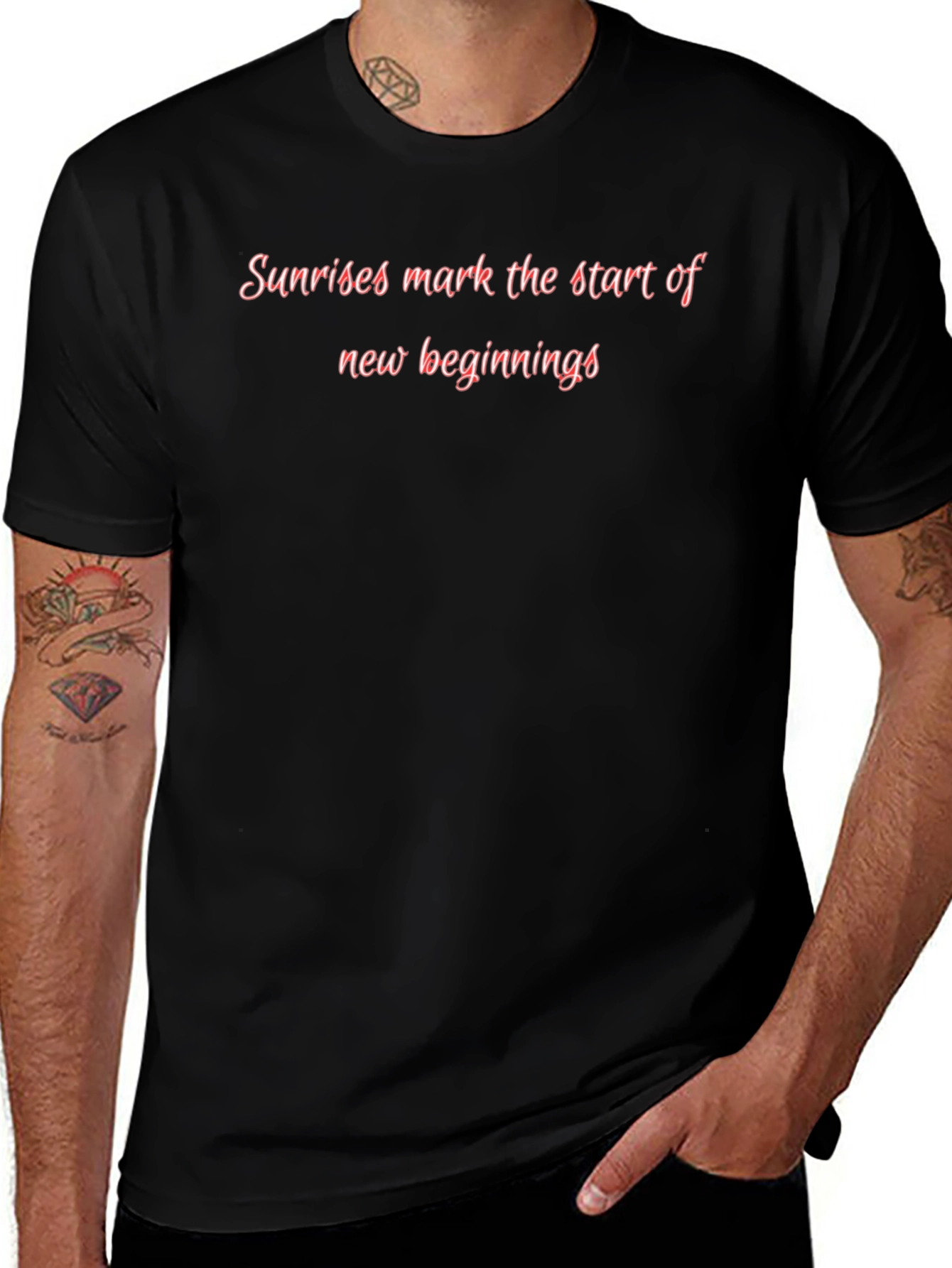 Sunrise Beginnings Black T-Shirt
