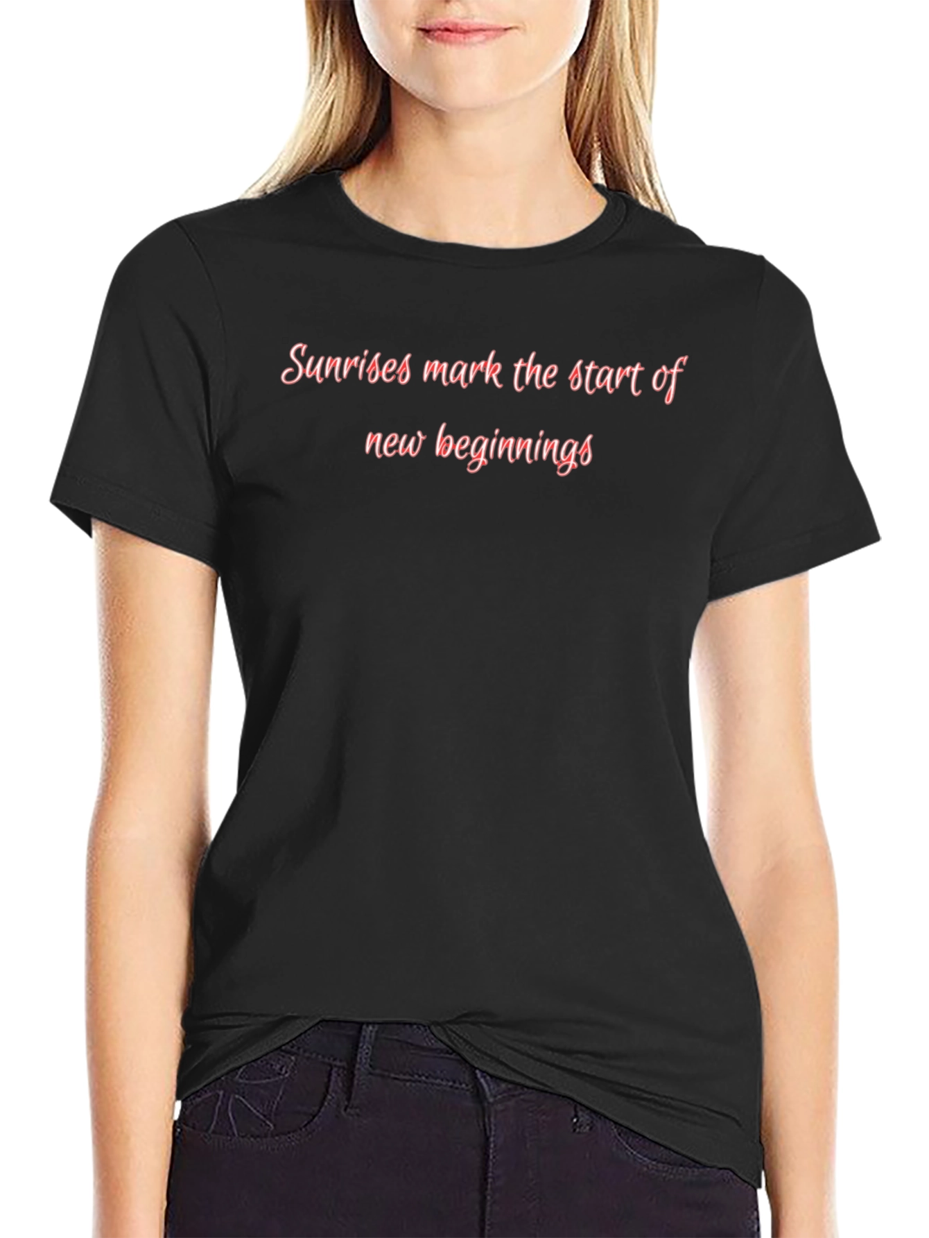 Sunrise Beginnings Black T-Shirt