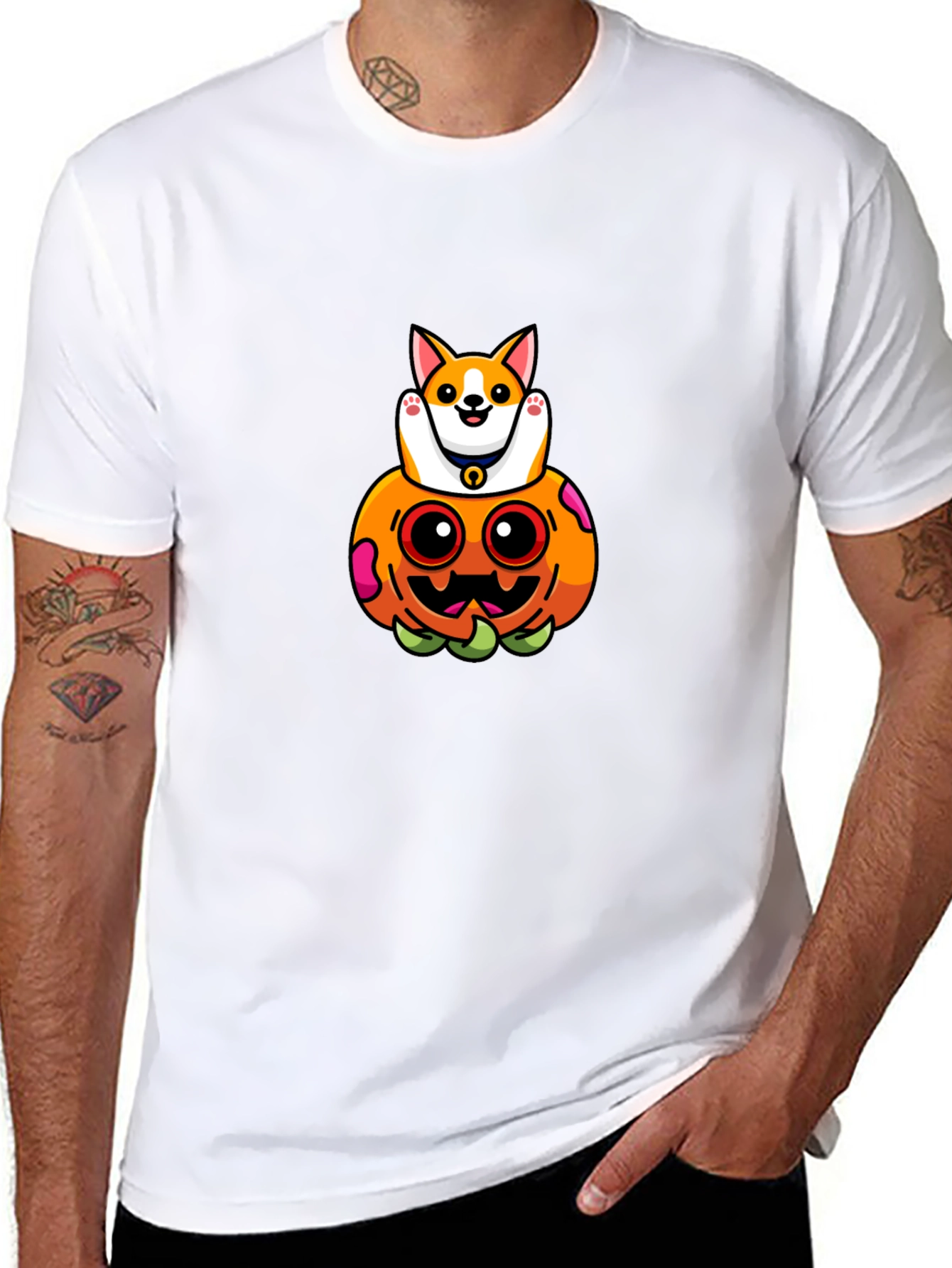 Corgi Pumpkin T-Shirt