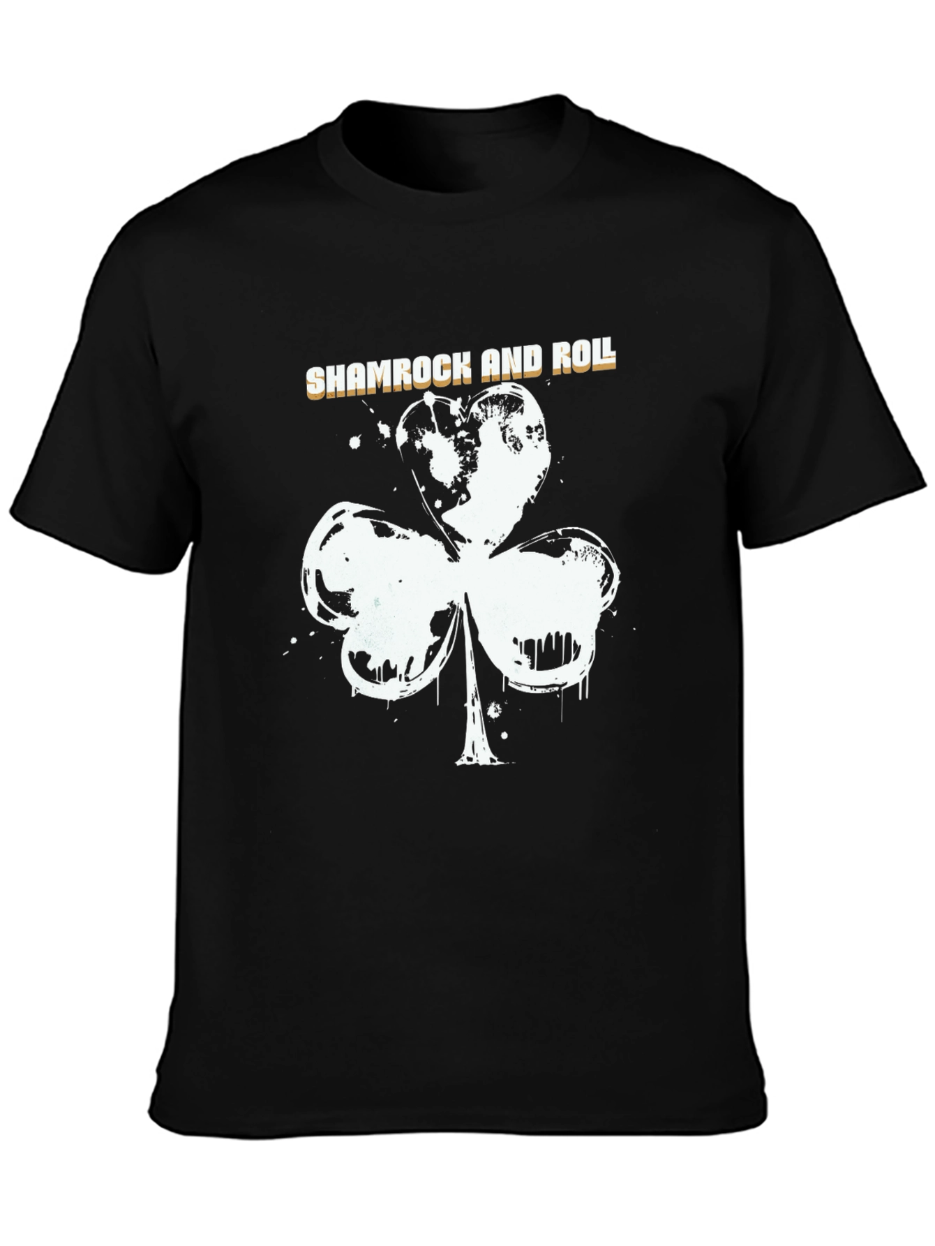 Shamrock and Roll Black T-Shirt