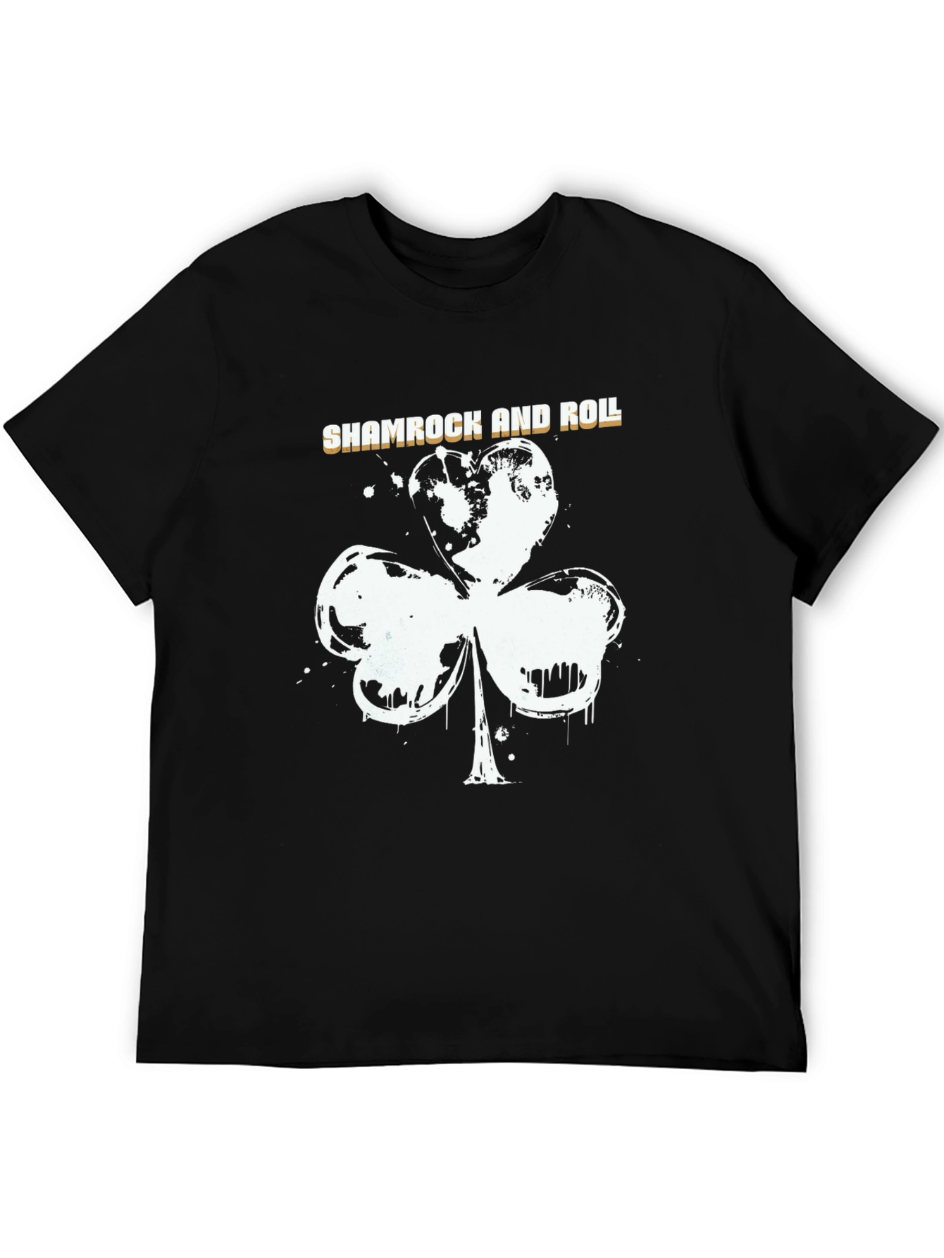 Shamrock and Roll Black T-Shirt
