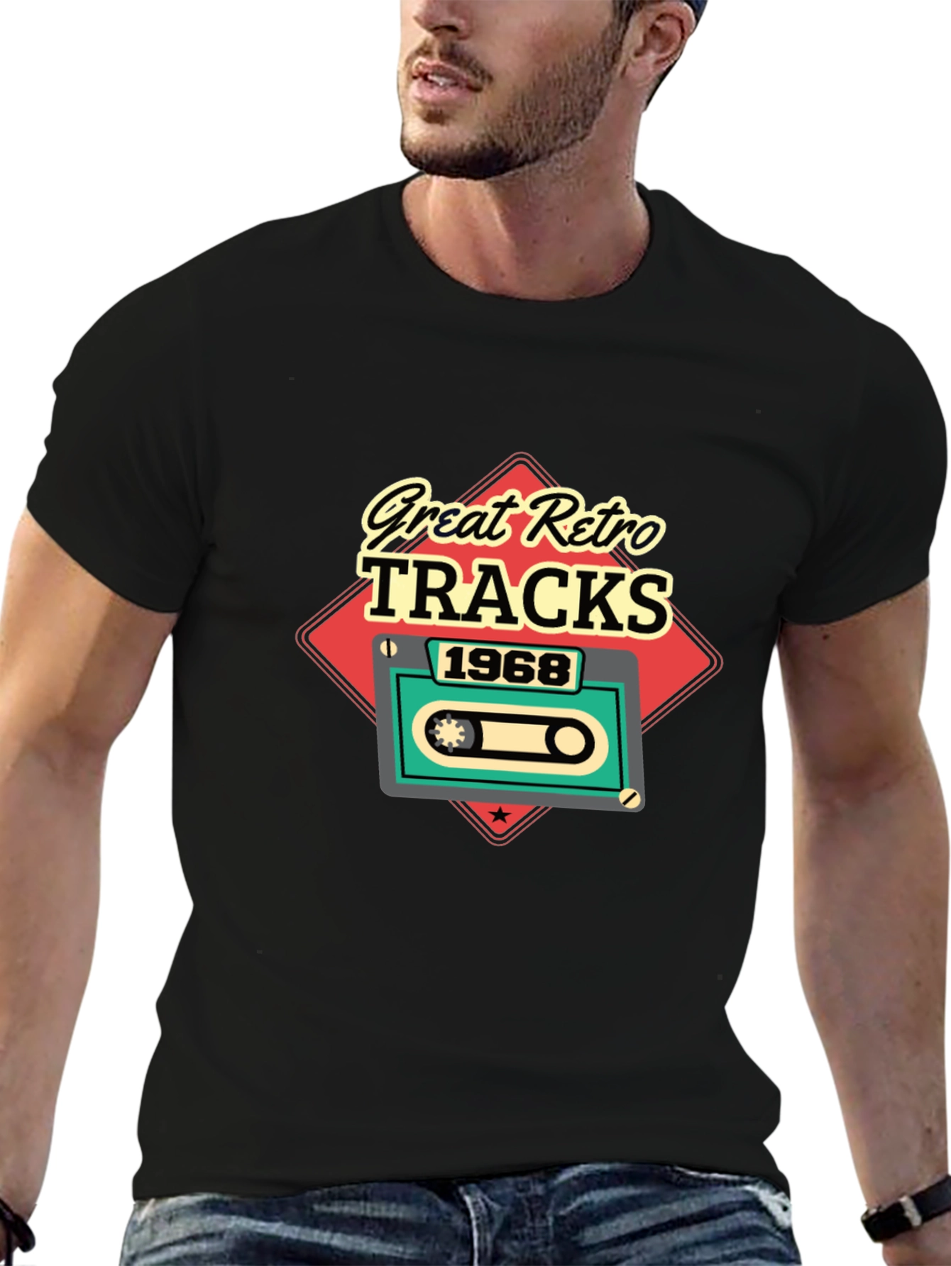 Great Retro Tracks 1968 Graphic Tee