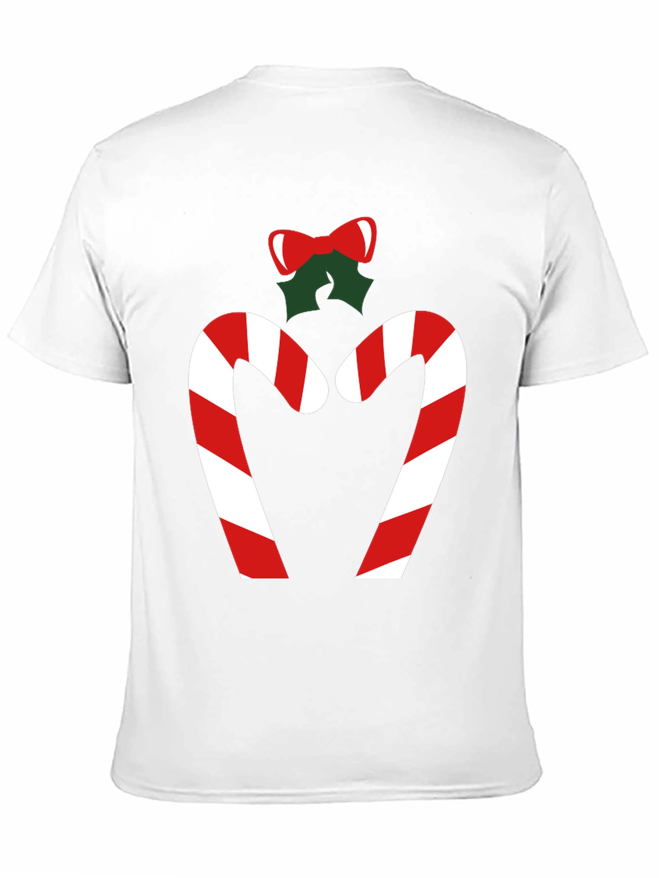 Festive Candy Cane Heart Tee - Holiday Cheer