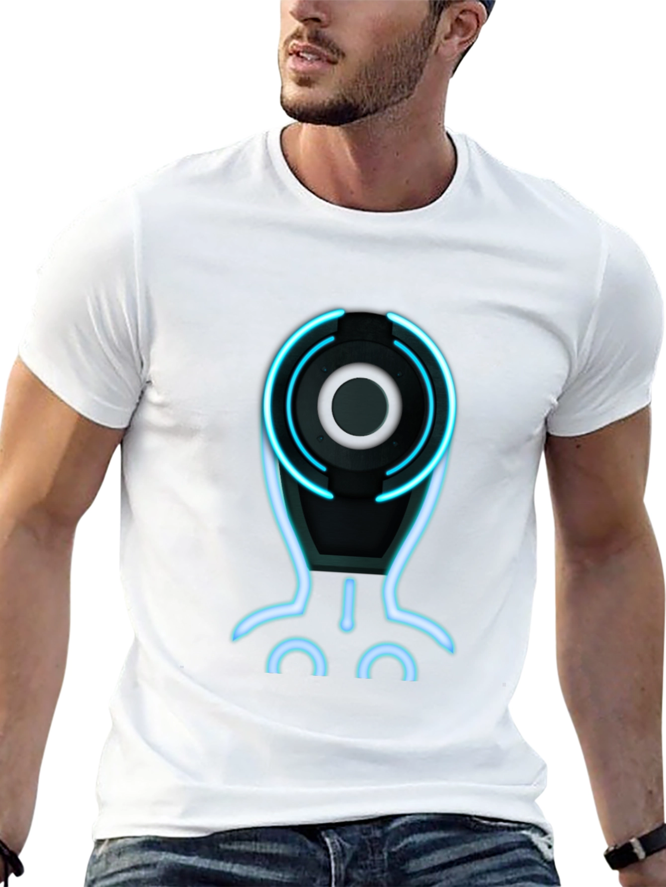 Tron Inspired Graphic Tee - Black