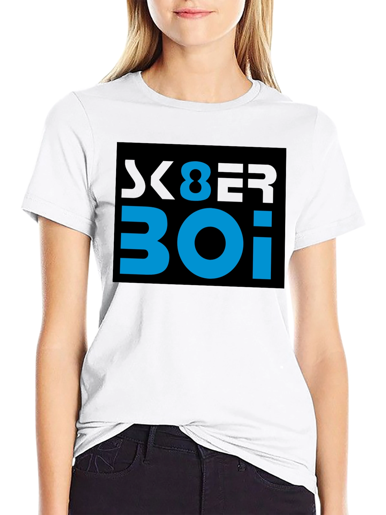 Cyber Boi Graphic Tee - Black Cotton T-Shirt