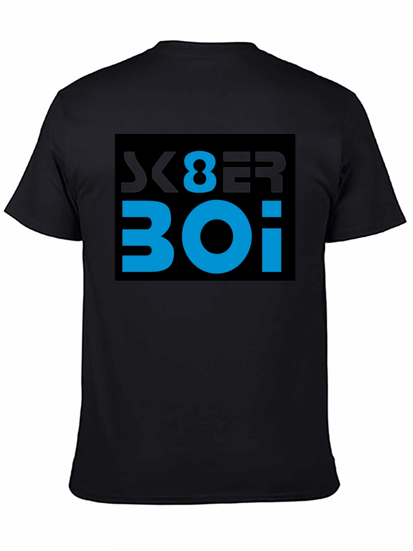 Cyber Boi Graphic Tee - Black Cotton T-Shirt