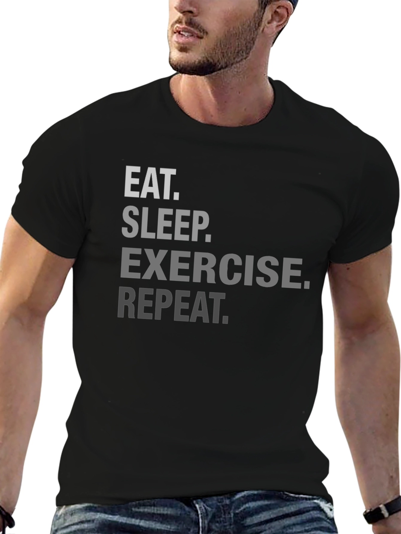 Eat Sleep Exercise Repeat Graphic Tee