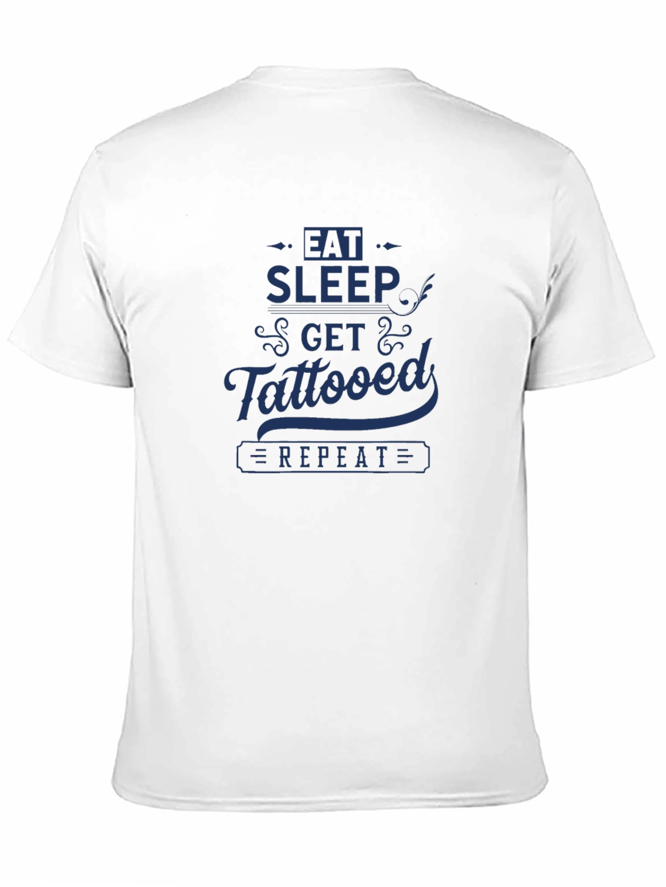 Eat Sleep Get Tattooed Repeat Graphic Tee - Black