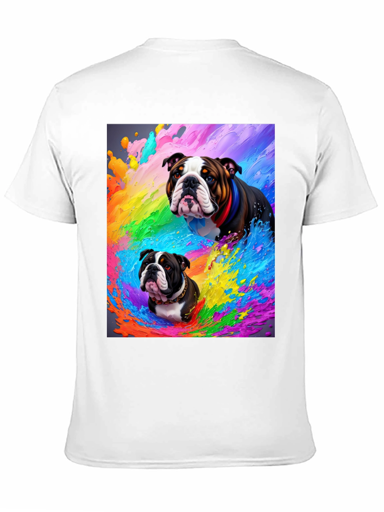 Bulldog Splash T-Shirt - Vibrant Graphic Tee
