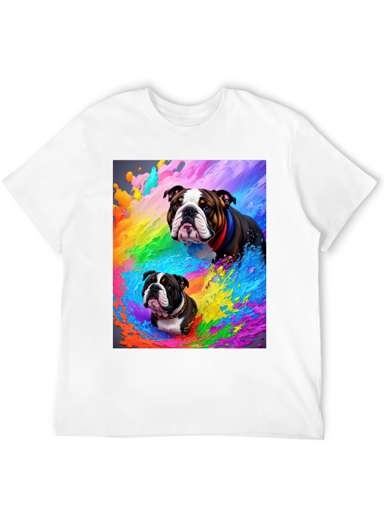Bulldog Splash T-Shirt - Vibrant Graphic Tee