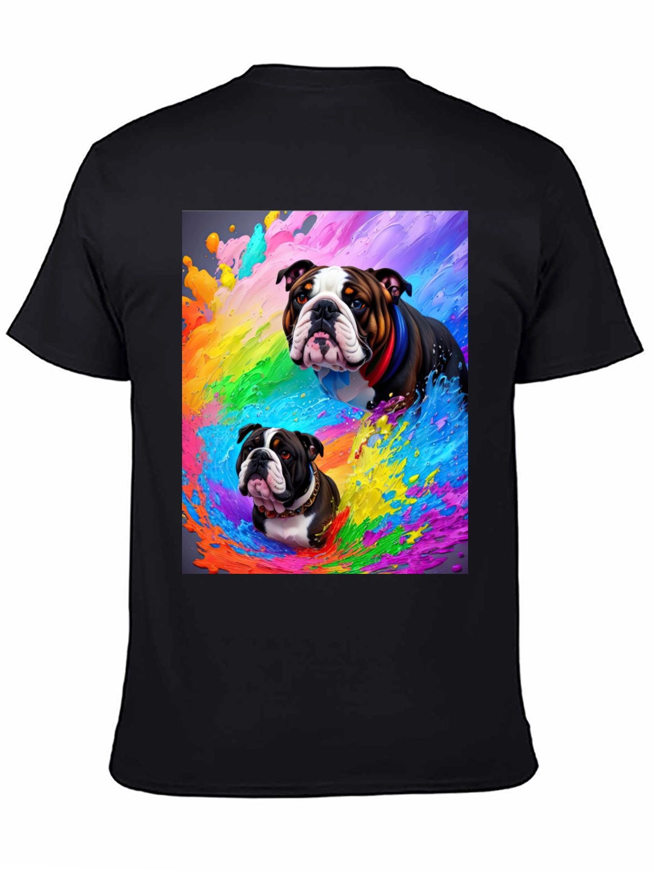 Bulldog Splash T-Shirt - Vibrant Graphic Tee