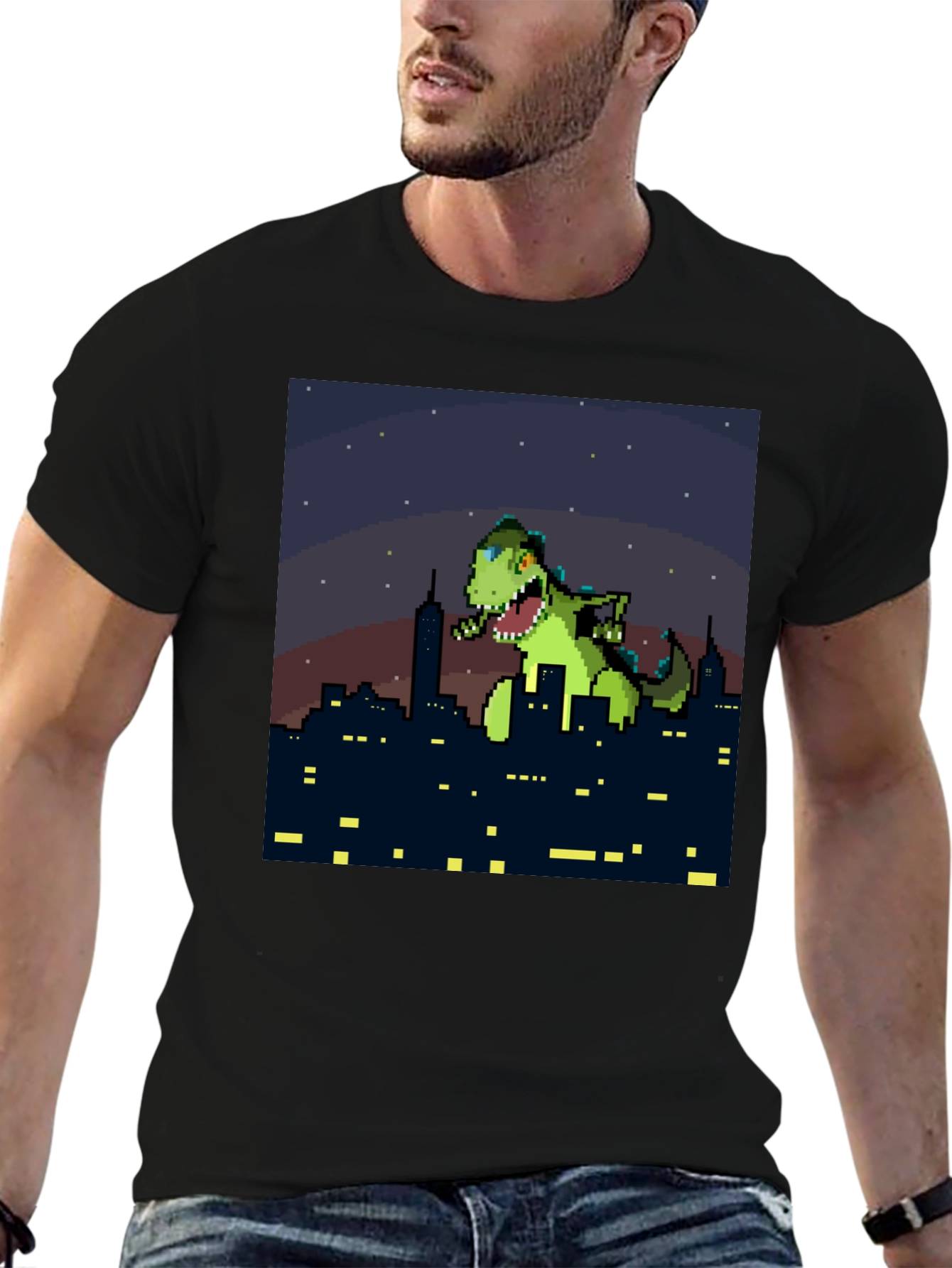 Pixel Dinosaur City T-Shirt